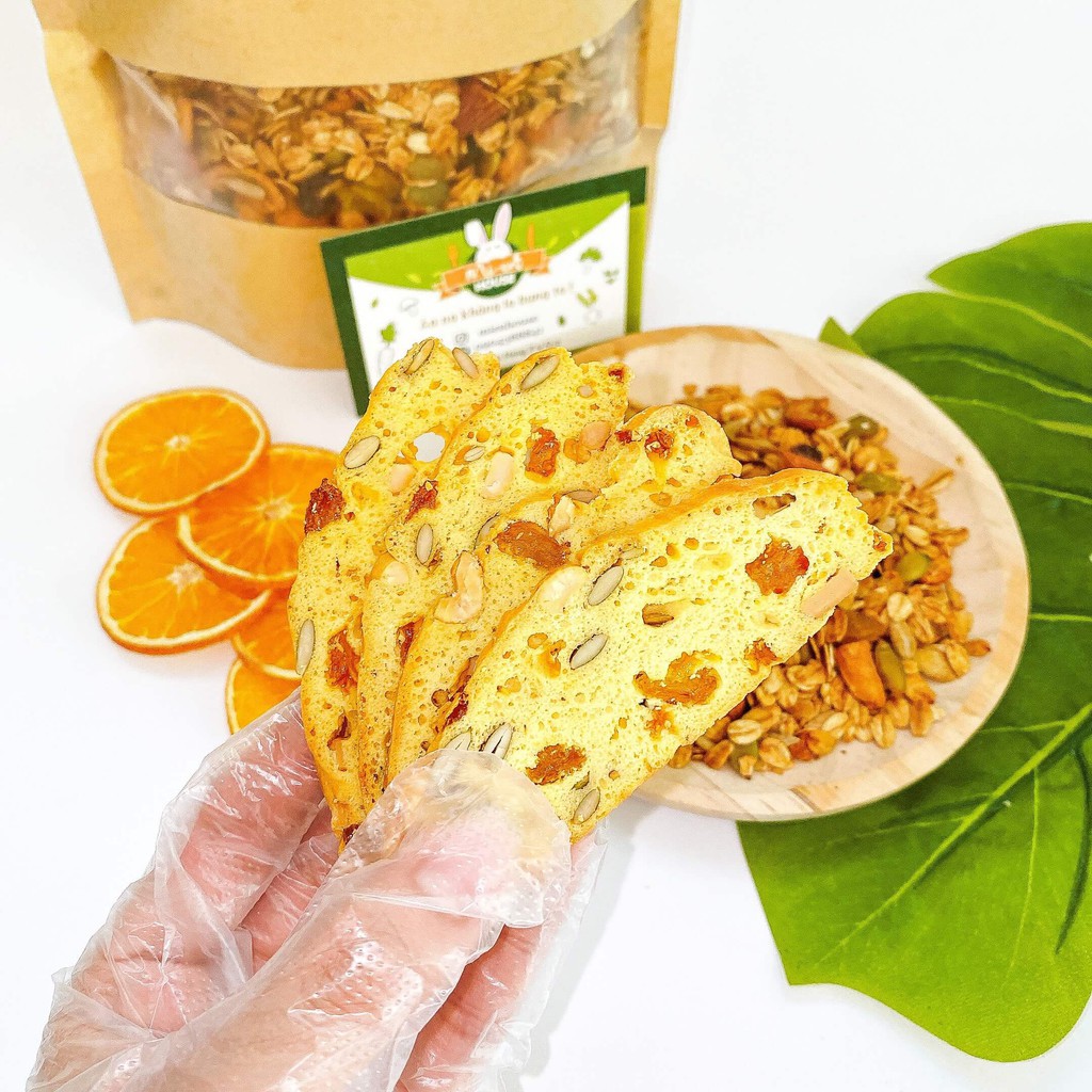 (Deal hot) Mua 1kg bánh Biscotti tặng 1 hủ trà hoa đậu biếc + 1 gạo lứt sấy rong biển