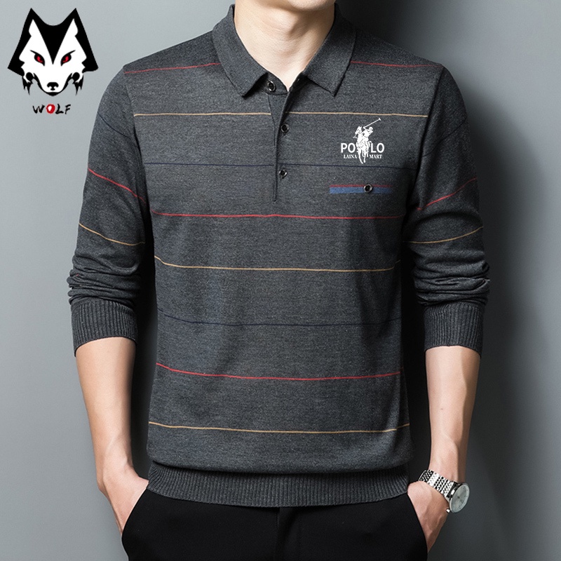 【 3 Màu 】 Áo polo Dài Tay Thời Trang Mới Cho Nam