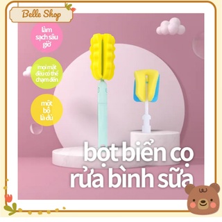 Bộ cọ bình sữa, dụng cụ cọ rửa bình sửa 4 chi tiết bằng bọt biển