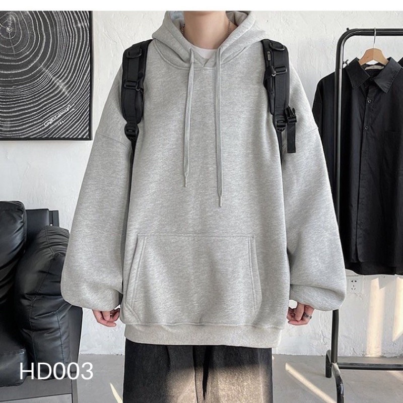 Áo hoodie basic trơn dễ mix đồ - HD003 T2000 | BigBuy360 - bigbuy360.vn