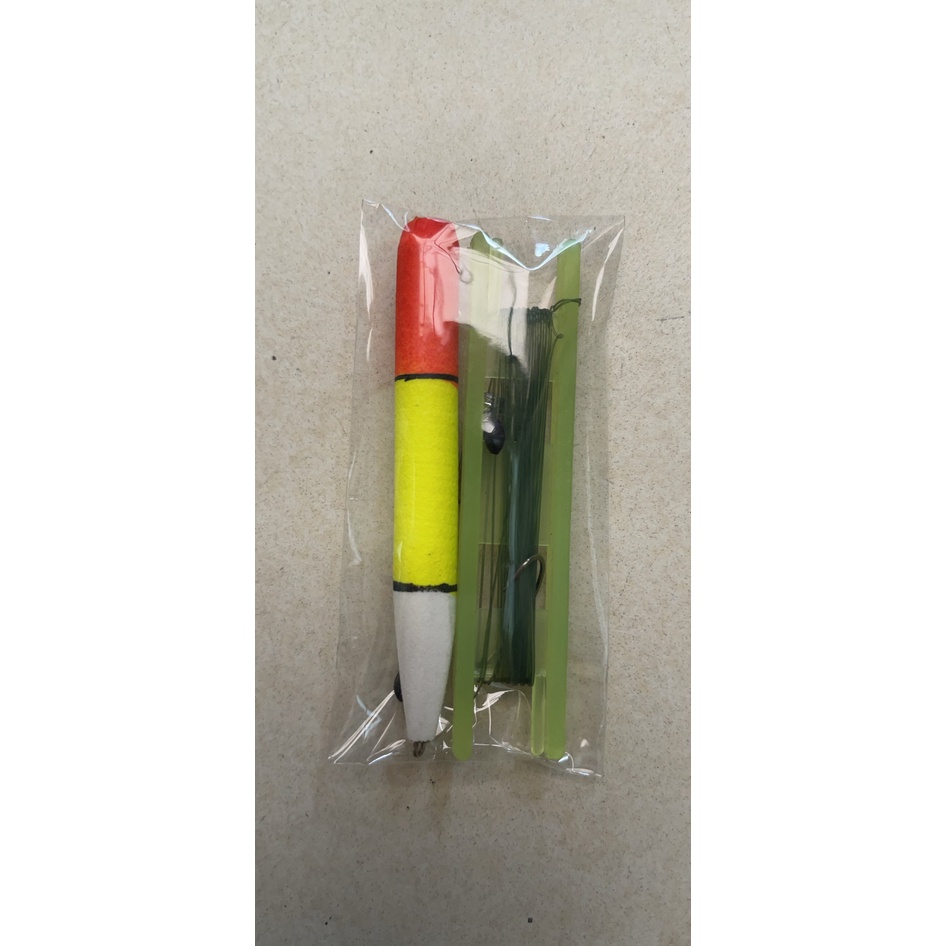￼Bộ combo cước ,lưỡi, phao, chì cột sẵn- bộ dây cước đã buộc sẵn dùng cho câu đơn đài