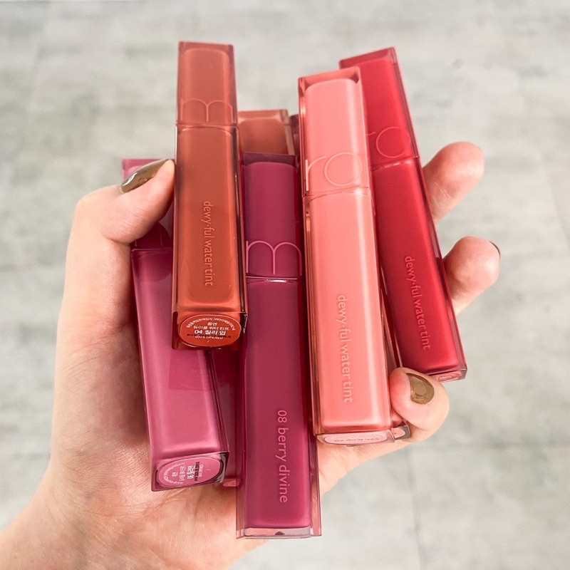 Son kem lì Romand Blur Fudge Tint 03 04/ Son bóng Romand Dewyful Water Tint 04