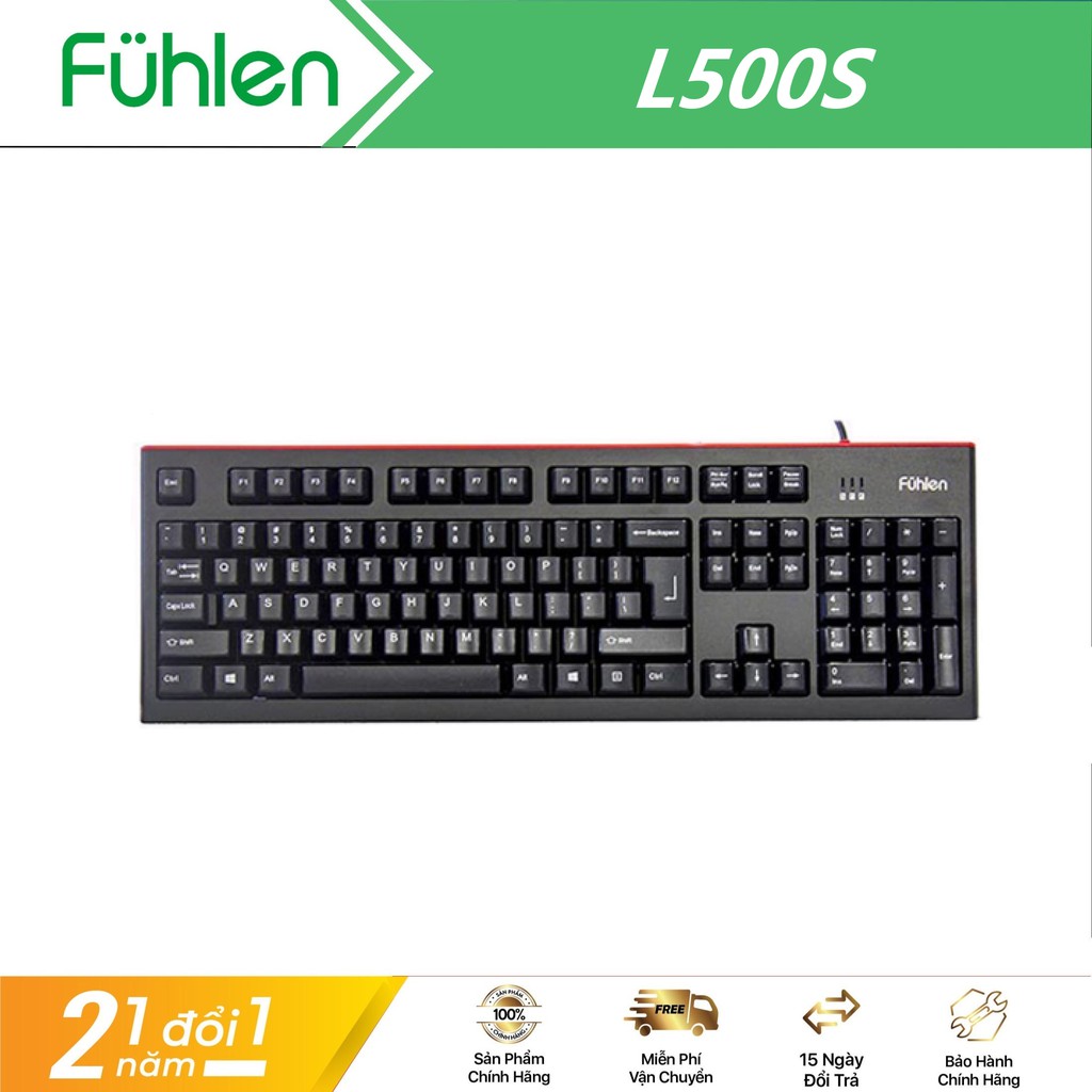 Bàn phím Fuhlen L500S Gaming (USB, Có dây) - Bàn phím Fuhlen L500S Bảo Hành Chính Hãng 24 Tháng