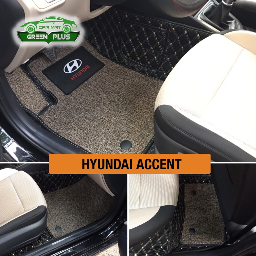 [Mã GREENHD giảm 100k] Thảm lót sàn ô tô 5D 6D Hyundai I10, Accent, Elantra, Kona, Tucson, I30, Getz