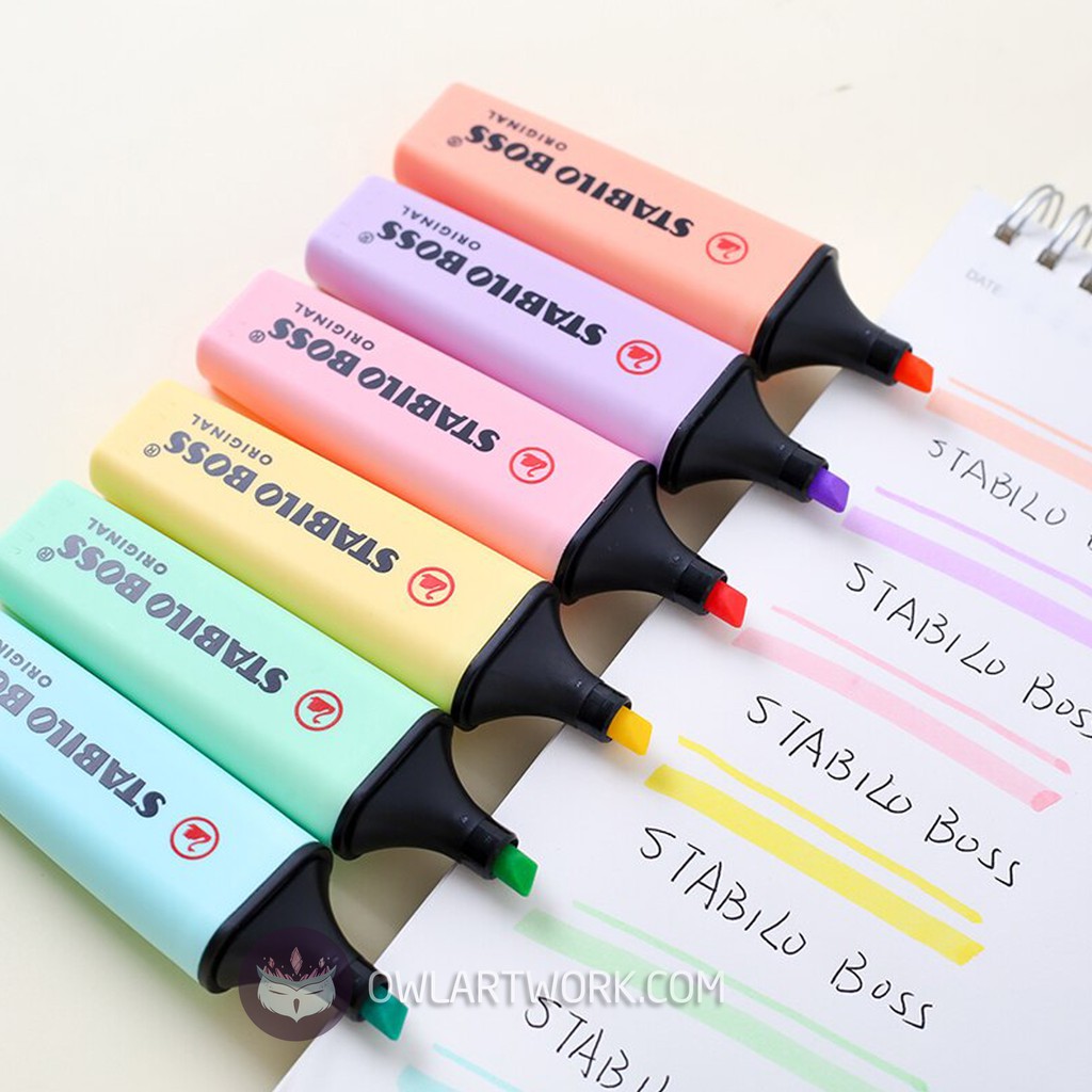 [CHÍNH HÃNG] Bút Dạ Đánh Dấu Stabilo Boss Highlighter - 6 màu Pastel (Made In Germany)