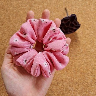 Dây cột tóc scrunchie - Hàng handmade - Vải xô, thô, đũi