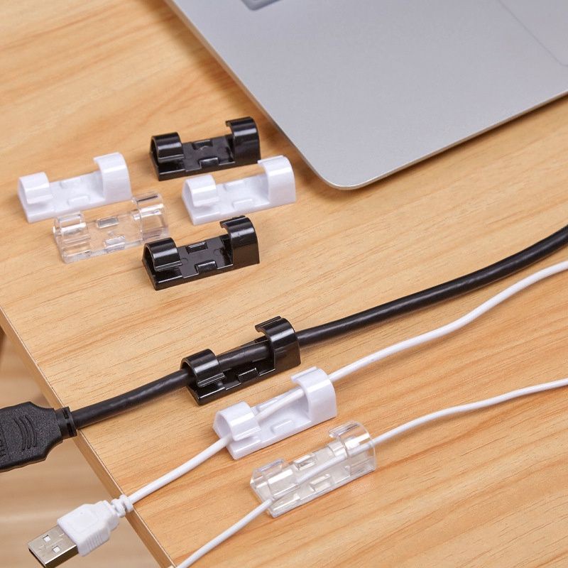 Bộ 20 nẹp dây điện dán tường kẹp cố định dây điện dán tường
