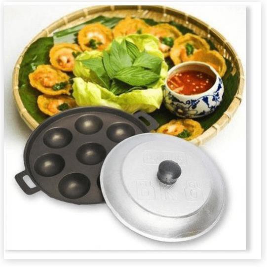 Khuôn đổ bánh khọt chống dính 8 lỗ - Chảo đổ bánh khọt cao cấp