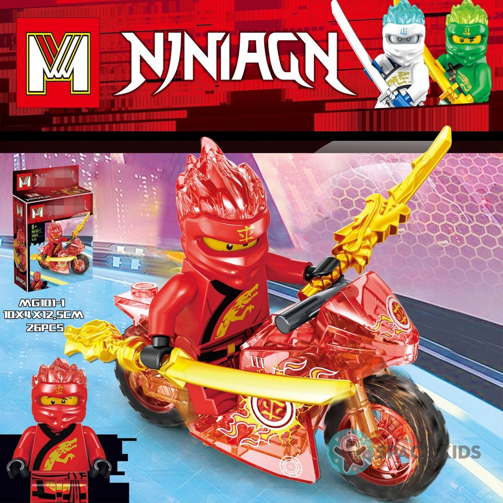 Đồ chơi Lego Ninjago Minifigure đua xe máy 25-31 chi tiết cho bé lắp ráp mô hình Lego giá rẻ