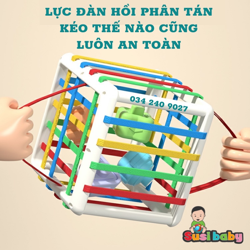 Đồ chơi GIÁO DỤC MONTESSORI thông minh hộp đan dây cho trẻ nhỏ trẻ sơ sinh bé trai bé gái 6 9 12 tháng 1 2 tuổi