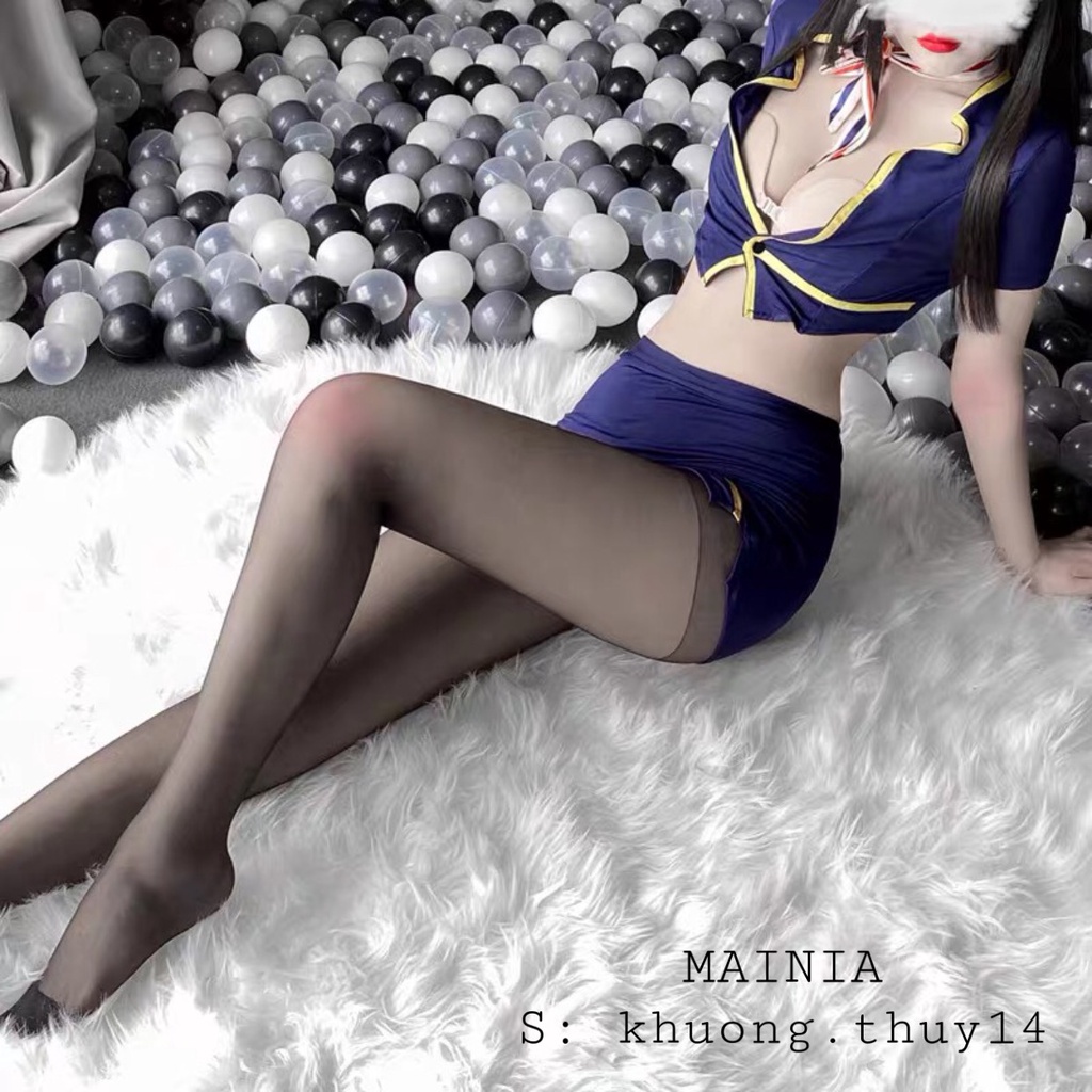 Set Bộ Đồ Ngủ Cosplay Cô Tiếp Viên Hàng Không Sexy Gợi Cảm Quyến Rũ Mainia Shop