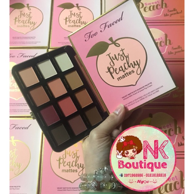 <Sale can date> Phấn mắt Toofaced Just Peachy Matte