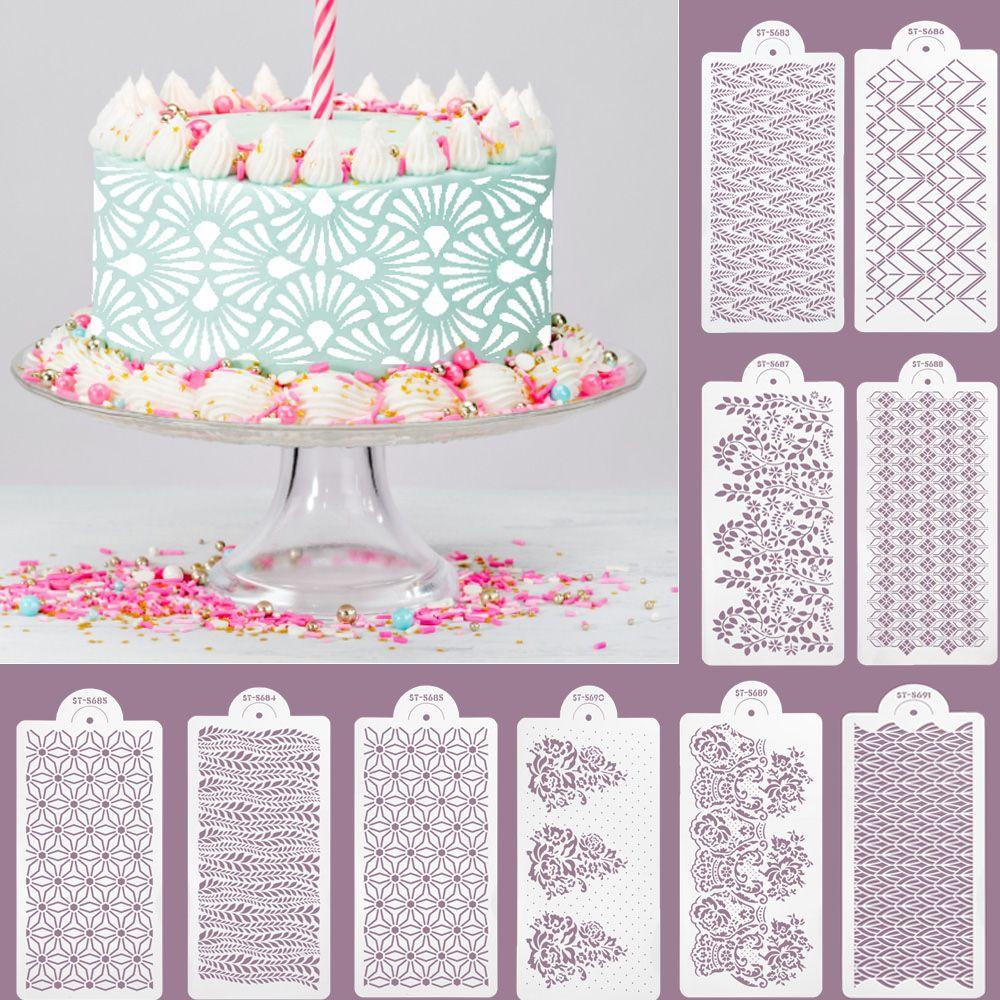 Khuôn Lưới In Họa Tiết Trang Trí Bánh Kem DIY