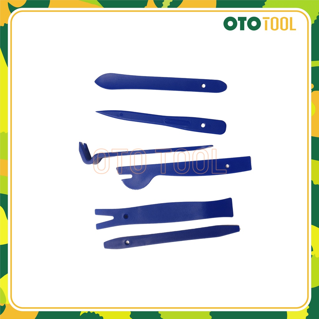 Bộ 6 thanh nhựa gỡ nút nhựa, tháo đầu DVD trong xe ô tô chuyên nghiệp OTO TOOL SN06
