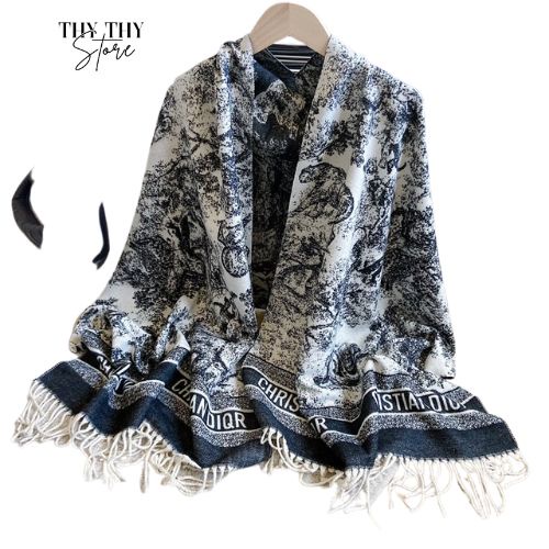 Khăn dạ quàng loang viền 65x200cm ThyThy store