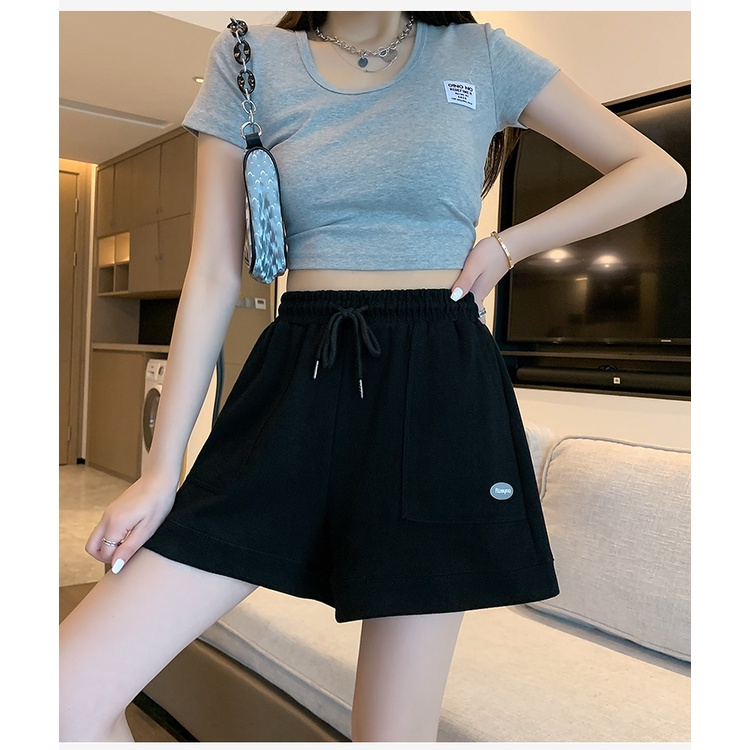 Quần Short Thể Thao Ống Rộng Phong Cách Hàn Quốc Có 3 Màu Sắc Chọn Lựa Cho Nữ