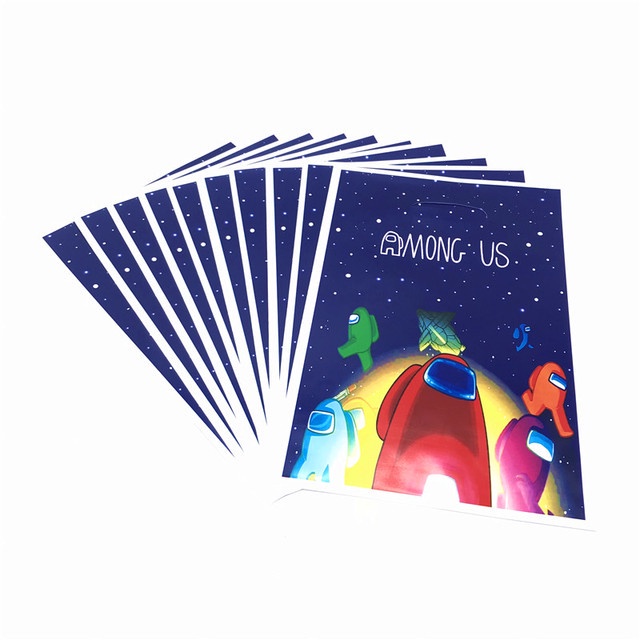 Set 10 Túi Đựng Quà Sinh Nhật Họa Tiết Hoạt Hình Cho Bé