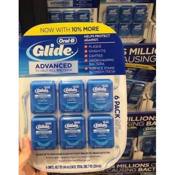 TĂM CHỈ NHA KHOA ORAL B -HỘP LẺ hoặc set 6 hộp TỪ MỸ