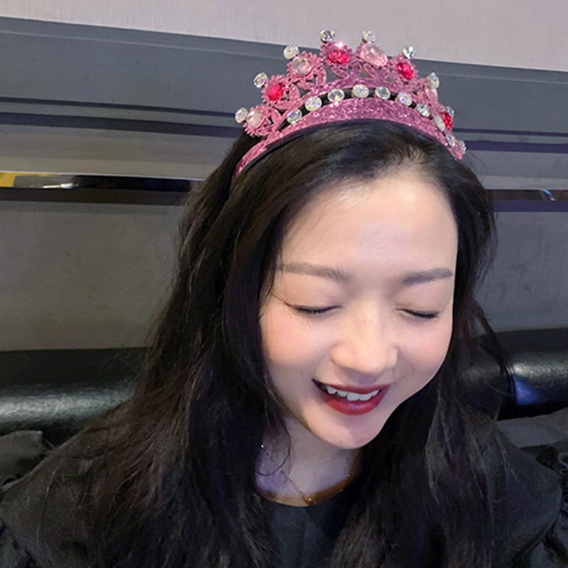 Cài Tóc Hình Vương Miện Đính Đá Lấp Lánh Dành Cho Phụ Kiện Biểu Diễn Sân Khấu