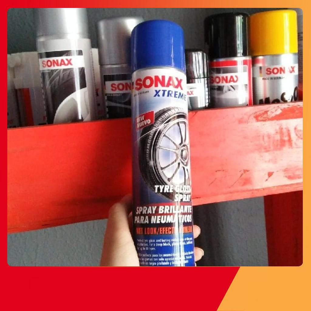 SONAX - Chai Xịt Làm Đen Và Bóng Lốp Dạng Ướt (Sonax Xtreme Tyre Gloss Spray 400ml)   [Hàng Đức Chính Hãng]