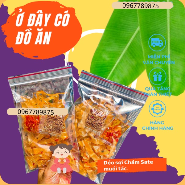 Bánh Tráng Dẻo Sợi 🌟Ăn Vặt Bát Giới🌟 Bánh Tráng Sợi Chấm Sa Tế Muối Tắc Thơm Ngon Lạ Miệng AV15