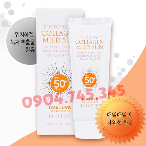 Kem Chống Nắng Perfect Daily Collagen Mild Sun ECOTOP SPF50+