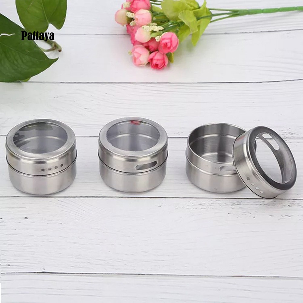 Hộp Đựng Gia Vị Bằng Thép Không Gỉ Có Nam Châm Chống Bụi Tiện Dụng | BigBuy360 - bigbuy360.vn
