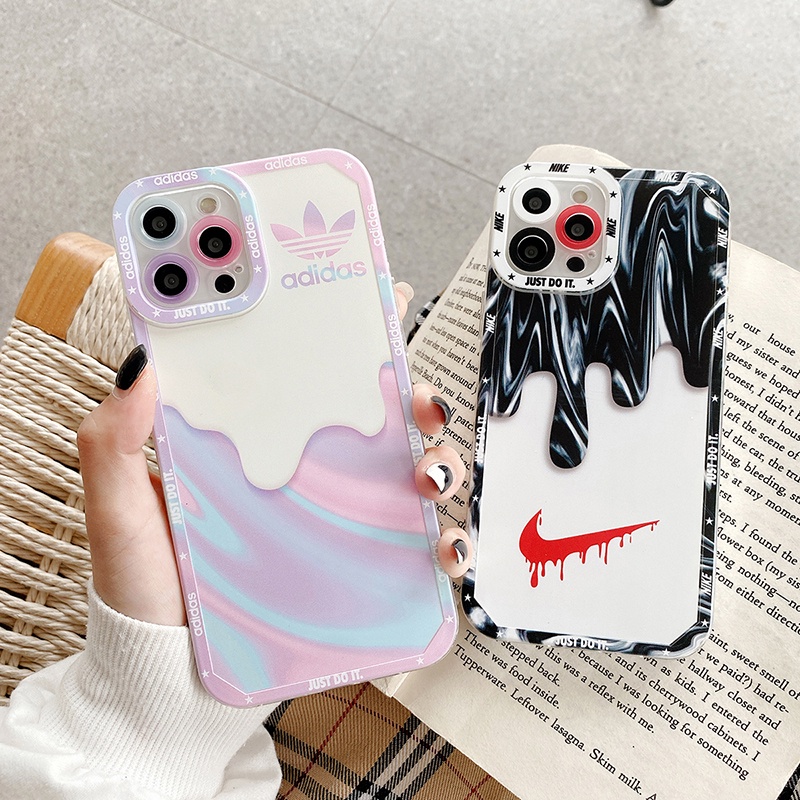 Thời trang đường phố Thể thao Graffiti Adida Nik Ốp lưng cho iPhone 12 Pro Max 11 Pro Max 7 8 Plus SE 2020 X XS MAX XR Đôi mắt thiên thần Chống sốc Ốp lưng TPU mềm