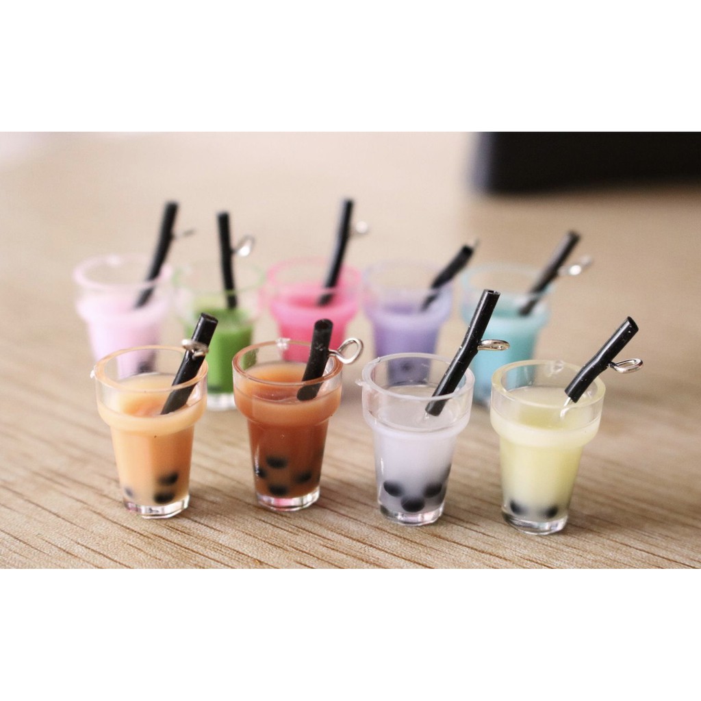 Charm  slime/ Dụng Cụ Charm Trang Trí   Hình Trà Sữa Trân Châu