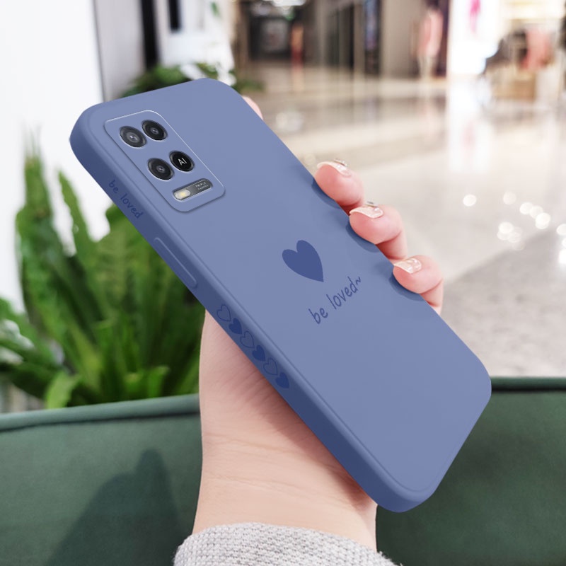 Ốp Điện Thoại Mềm Họa Tiết Trái Tim Đơn Giản Sáng Tạo Cho OPPO A54 A74 A33 A53 2020 A52 A72 A92 4G 5G
