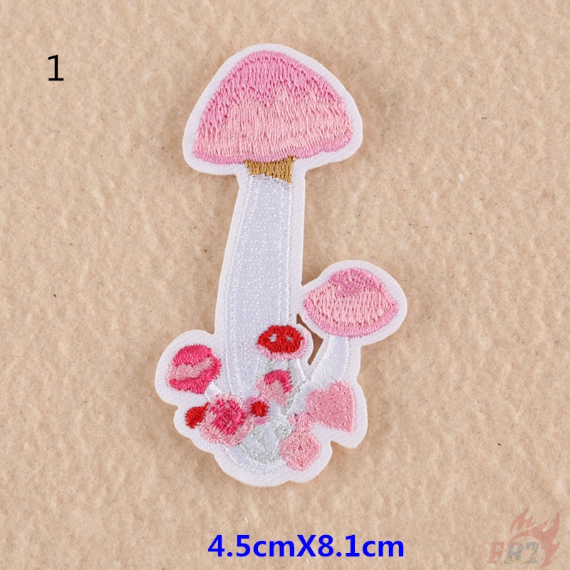 Sticker ủi quần áo thêu hình cây nấm dễ thương（☸ Plants - Mushroom Patch ☸）