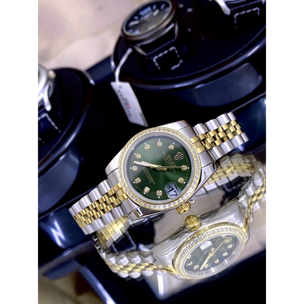 Đồng hồ nữ chính hãng, đồng hồ đeo tay nữ ROLEX full box, kính tráng Sapphire, viền xoàn cực kỳ cao cấp, sang trọng