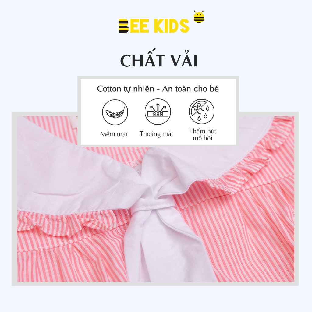 Bộ Quần Áo Bé Gái Bee Kids Kiểu Dáng Dễ Thương Màu Hồng Chất Cotton Thoáng Mát (2-8 Tuổi) - 7BC01645CO