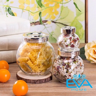 Bộ 3 Hũ Đựng Gia Vị Thuỷ Tinh Đáy Nghiêng 50ml - 180ml - 380ml Nắp Nhiều Màu