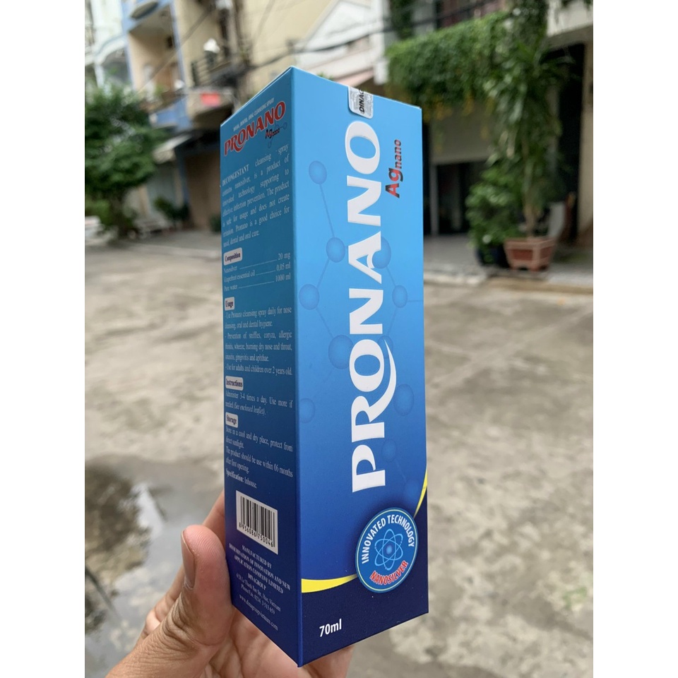 DUNG DỊCH XỊT MŨI HỌNG nano bạc PRONANO 70ML