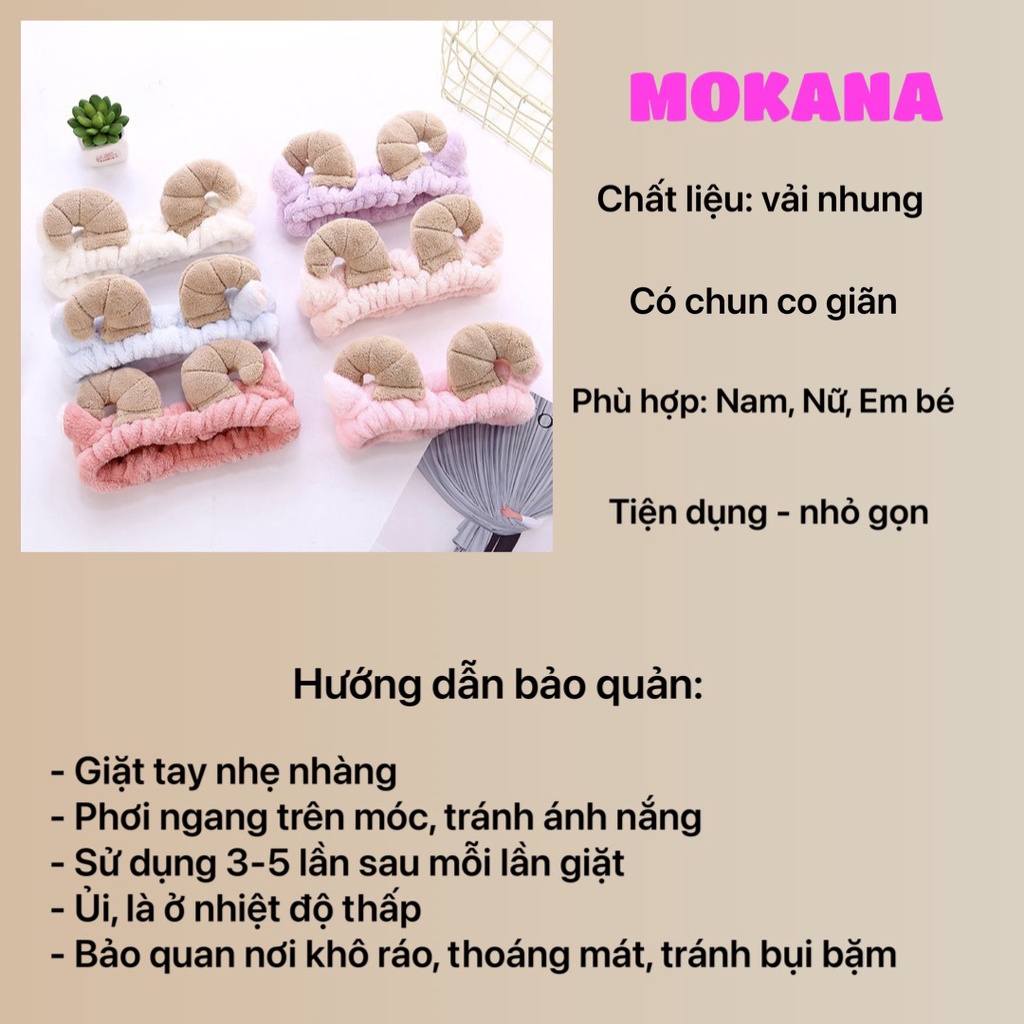 Băng đô cài tóc trang điểm skincare rửa mặt trang điêm xinh xắn MOKANA BD09