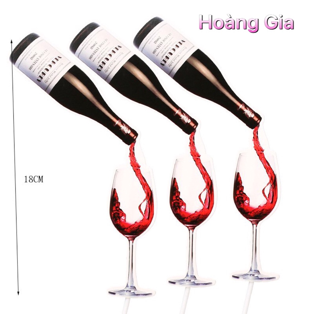 Phụ kiện trang trí bánh sinh bhật bánh kem - Sét thẻ giấy cắm rưọu và cốc bia