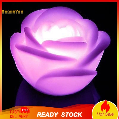 Đèn ngủ 7 màu hình hoa hồng lãng mạn dùng làm quà tặng