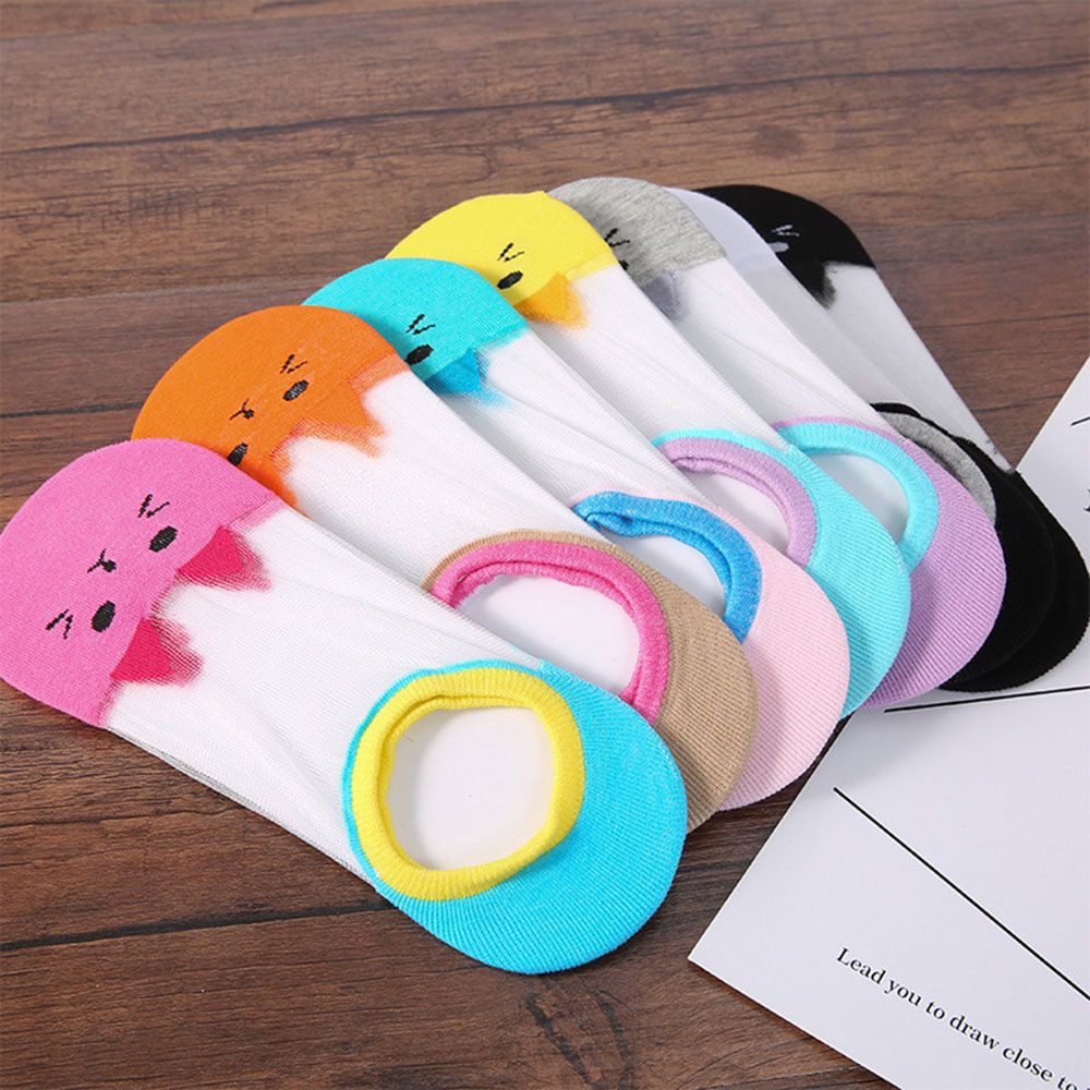 Vớ vô hình cổ thấp hình chú mèo