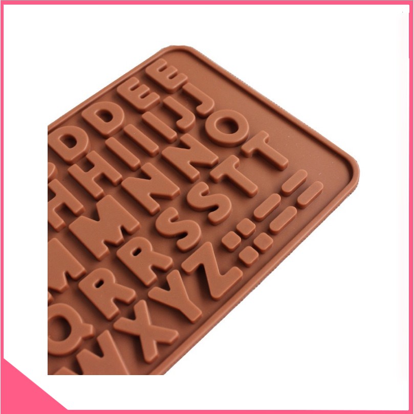Khuôn silicon làm rau câu socola 24 chữ cái