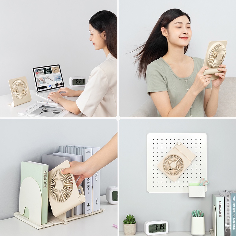 Quạt để bàn JISULIFE thiết kế nhỏ gọn cầm tay dung lượng pin 4500mAh