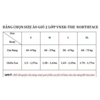 Áo Gió TNF chống nước VNXK
