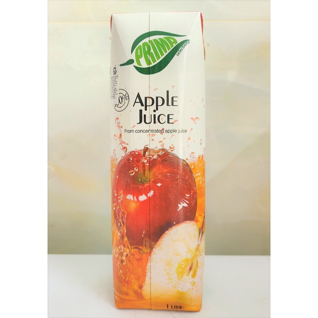 [Hộp 1 Lít] NƯỚC ÉP TÁO NGUYÊN CHẤT 100% [Cyprus] PRIMA Apple Juice (nvt-hk)