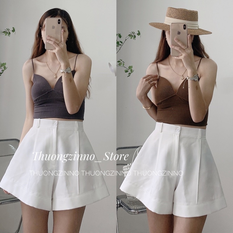 [Ảnh thật/Video]Áo bra Gân Tăm LadyGaga Quảng Châu hàng loại 1 thiết kế cổ tim có mút ngực dày dặn