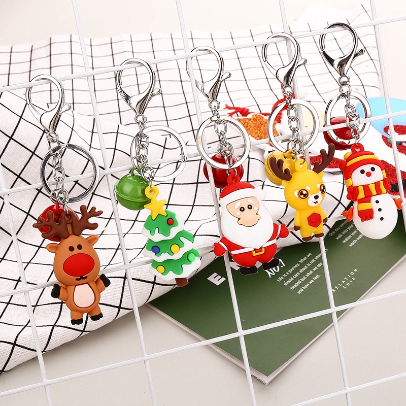 Móc Khóa Hình Ông Già Noel 3d Dễ Thương