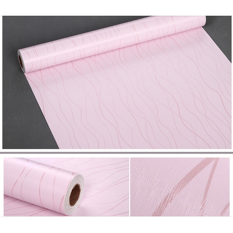 1 mét Giấy dán tường sợi chỉ vân hồng khổ rộng 45cm có keo sẵn | BigBuy360 - bigbuy360.vn
