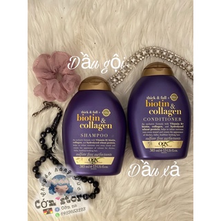 Cặp Dầu gội xả Biotin collagen Tím