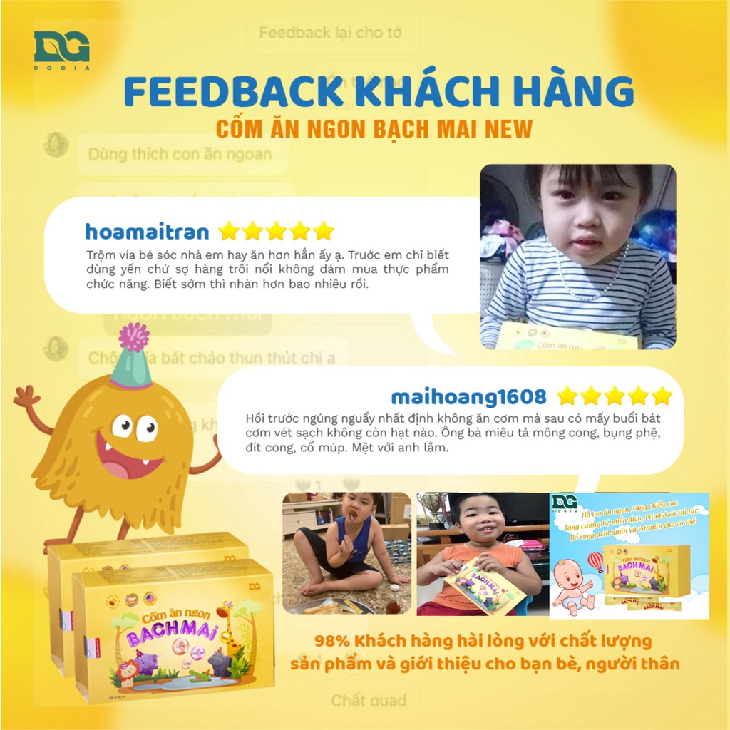 Combo 3 hộp Cốm ăn ngon bạch mai Đỗ Gia giúp bé ăn ngon tăng sức đề kháng cho bé