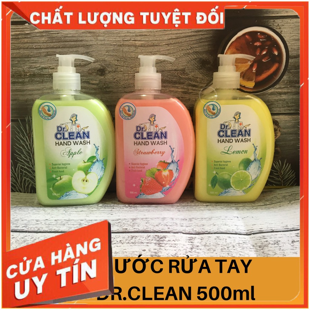 Nước rửa tay Dr Clean hương hoa quả 500ml hàng việt nam