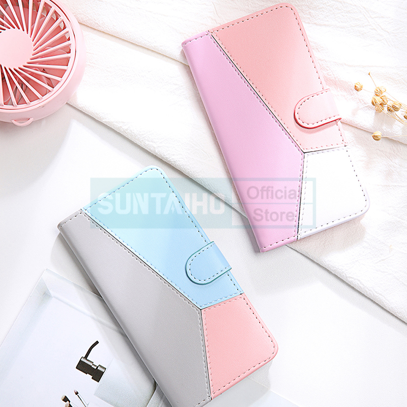 Bao Da Điện Thoại Suntaiho Dành Cho Samsung Galaxy S10 S20 S9 S8 Plus Bằng Da PU Nắp Lật Kiêm Giá Đỡ Có Ngăn Đựng Thẻ